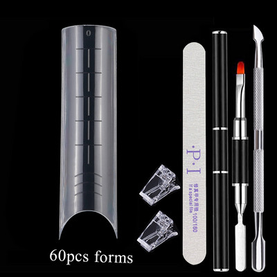 Kalup s gelom za brzu ugradnju Dvostruki oblici Tip Sustav za nokte Savjeti Obrasci za nadogradnju noktiju Gornji kalupi Oblik za ugradnju kalupa