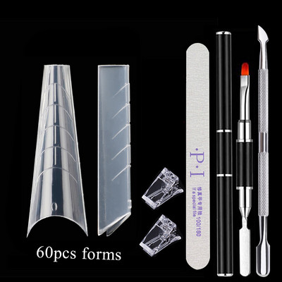 Kalup s gelom za brzu ugradnju Dvostruki oblici Tip Sustav za nokte Savjeti Obrasci za nadogradnju noktiju Gornji kalupi Oblik za ugradnju kalupa