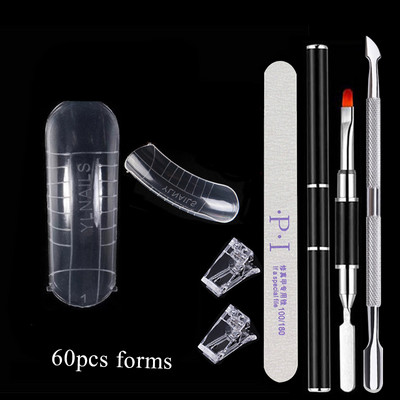 Kalup s gelom za brzu ugradnju Dvostruki oblici Tip Sustav za nokte Savjeti Obrasci za nadogradnju noktiju Gornji kalupi Oblik za ugradnju kalupa