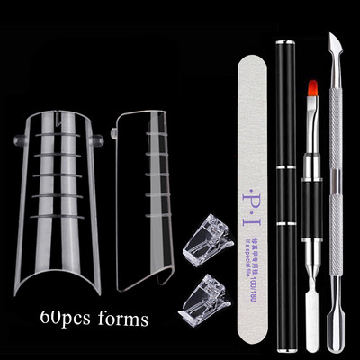 Kalup s gelom za brzu ugradnju Dvostruki oblici Tip Sustav za nokte Savjeti Obrasci za nadogradnju noktiju Gornji kalupi Oblik za ugradnju kalupa