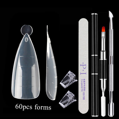 Kalup s gelom za brzu ugradnju Dvostruki oblici Tip Sustav za nokte Savjeti Obrasci za nadogradnju noktiju Gornji kalupi Oblik za ugradnju kalupa