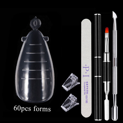 Kalup s gelom za brzu ugradnju Dvostruki oblici Tip Sustav za nokte Savjeti Obrasci za nadogradnju noktiju Gornji kalupi Oblik za ugradnju kalupa