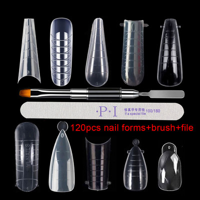 Kalup s gelom za brzu ugradnju Dvostruki oblici Tip Sustav za nokte Savjeti Obrasci za nadogradnju noktiju Gornji kalupi Oblik za ugradnju kalupa