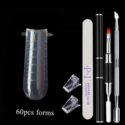 Kalup s gelom za brzu ugradnju Dvostruki oblici Tip Sustav za nokte Savjeti Obrasci za nadogradnju noktiju Gornji kalupi Oblik za ugradnju kalupa