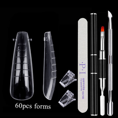 Kalup s gelom za brzu ugradnju Dvostruki oblici Tip Sustav za nokte Savjeti Obrasci za nadogradnju noktiju Gornji kalupi Oblik za ugradnju kalupa