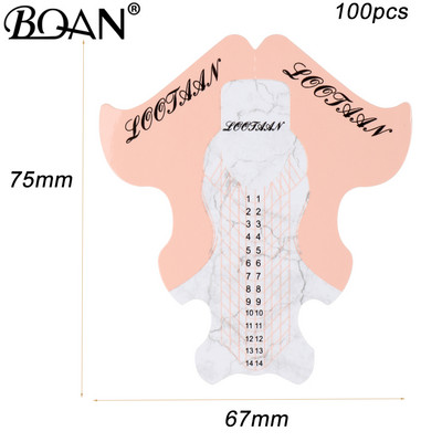 BQAN 100db Ezüst Négyzet/Rombusz/Stiletto körömforma akril körmök UV gél körömhosszabbítási útmutató forma öntapadós matrica