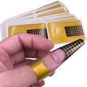 50 komada Brza izrada obrazaca za nokte Kalup za izradu oblika Vodič Šablona za nadogradnju noktiju UV gel Savjeti Francuska manikura DIY Alat za nokte