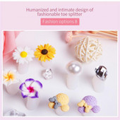 8pcs/Lot Mekani silikonski odvajač za nožne prste Oblik za pregradu za prste Manikura Pedikura Njega Nail Art Držač za cvijeće Dodatak