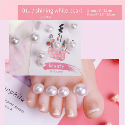 8pcs/Lot Mekani silikonski odvajač za nožne prste Oblik za pregradu za prste Manikura Pedikura Njega Nail Art Držač za cvijeće Dodatak