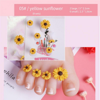 8pcs/Lot Mekani silikonski odvajač za nožne prste Oblik za pregradu za prste Manikura Pedikura Njega Nail Art Držač za cvijeće Dodatak