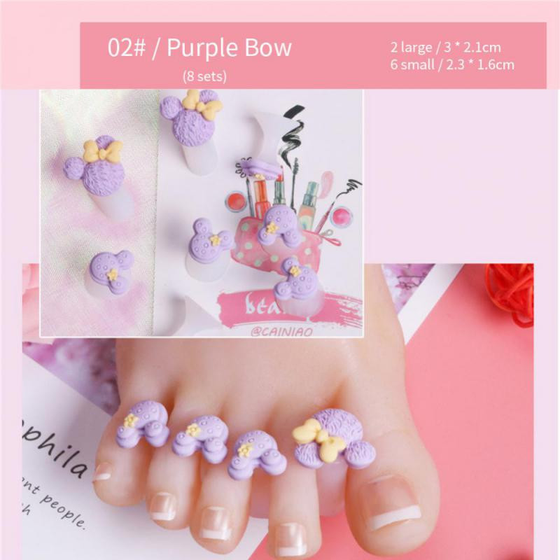 8pcs/Lot Mekani silikonski odvajač za nožne prste Oblik za pregradu za prste Manikura Pedikura Njega Nail Art Držač za cvijeće Dodatak