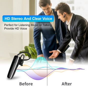Link Dream Bluetooth Earpiece 5.0 Headset HD Sound Wireless Headphone Earphone 720 Hrs Standby with CVC6.0 Mic for Drving/Phone