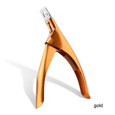 1 db Nail Art Clipper Special Type U Word akril gél francia műköröm hegyek Vágó Clipper élvágók Manikűr Rozsdamentes acél