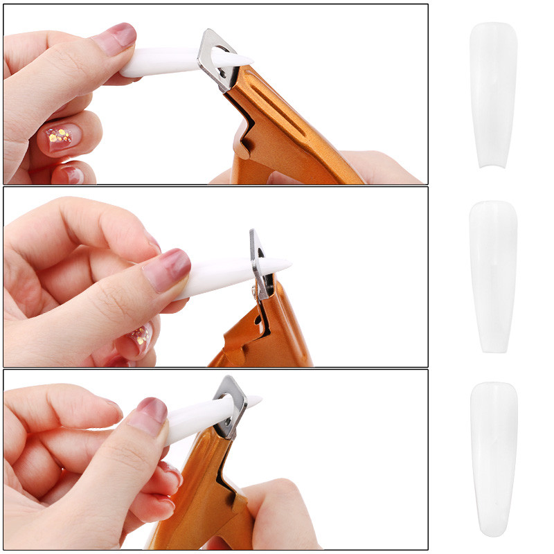 1 db Nail Art Clipper Special Type U Word akril gél francia műköröm hegyek Vágó Clipper élvágók Manikűr Rozsdamentes acél