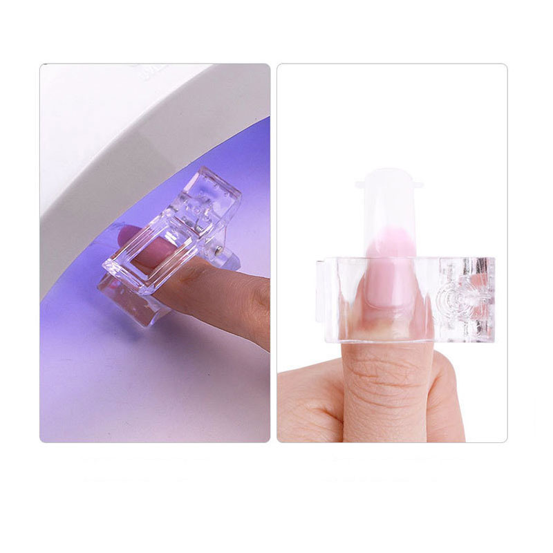 5 bucăți clemă pentru vârfuri de unghii pentru construcție rapidă, instrument de ajutor pentru gel pentru unghii, bricolaj, manichiură, clemă de extensie din plastic, transparent/roșu/roz/albastru