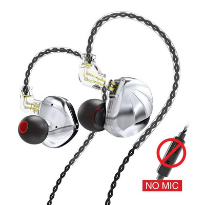 TRN VX 1DD 6BA Kovové slúchadlá s mikrofónom Hybridné slúchadlá do uší Monitorovacie HIFI slúchadlá Slúchadlá s potlačením hluku TRN V90S ZAS ZAX ZSX