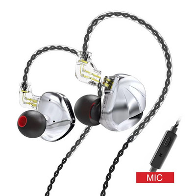 TRN VX 1DD 6BA Kovové slúchadlá s mikrofónom Hybridné slúchadlá do uší Monitorovacie HIFI slúchadlá Slúchadlá s potlačením hluku TRN V90S ZAS ZAX ZSX