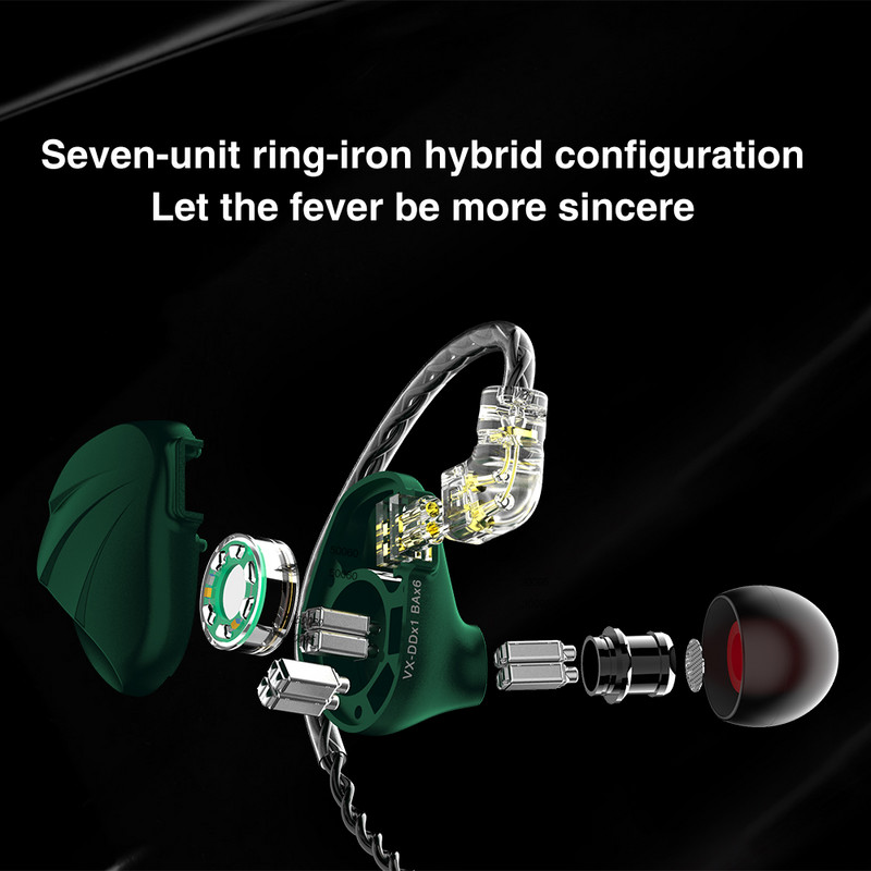 TRN VX 1DD 6BA Kovové slúchadlá s mikrofónom Hybridné slúchadlá do uší Monitorovacie HIFI slúchadlá Slúchadlá s potlačením hluku TRN V90S ZAS ZAX ZSX