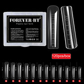 120/60kom gornji oblici za poli gel za nokte brzi kalup za izradu lažnih vrhova za nokte oblici za nadogradnju Nail Art UV gel za izgradnju plastični oblik