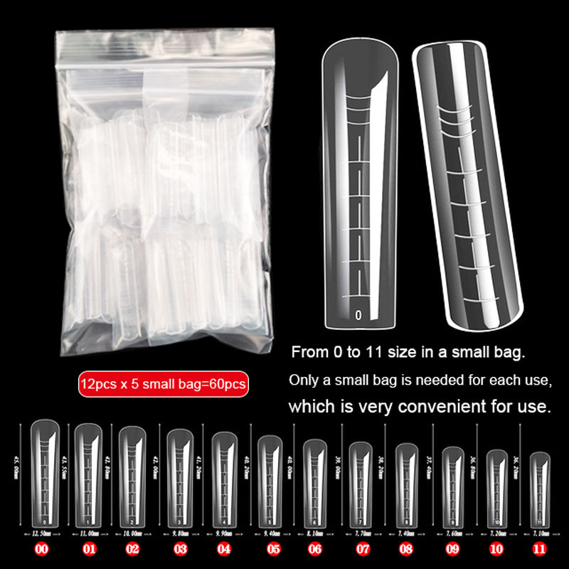 120/60kom gornji oblici za poli gel za nokte brzi kalup za izradu lažnih vrhova za nokte oblici za nadogradnju Nail Art UV gel za izgradnju plastični oblik