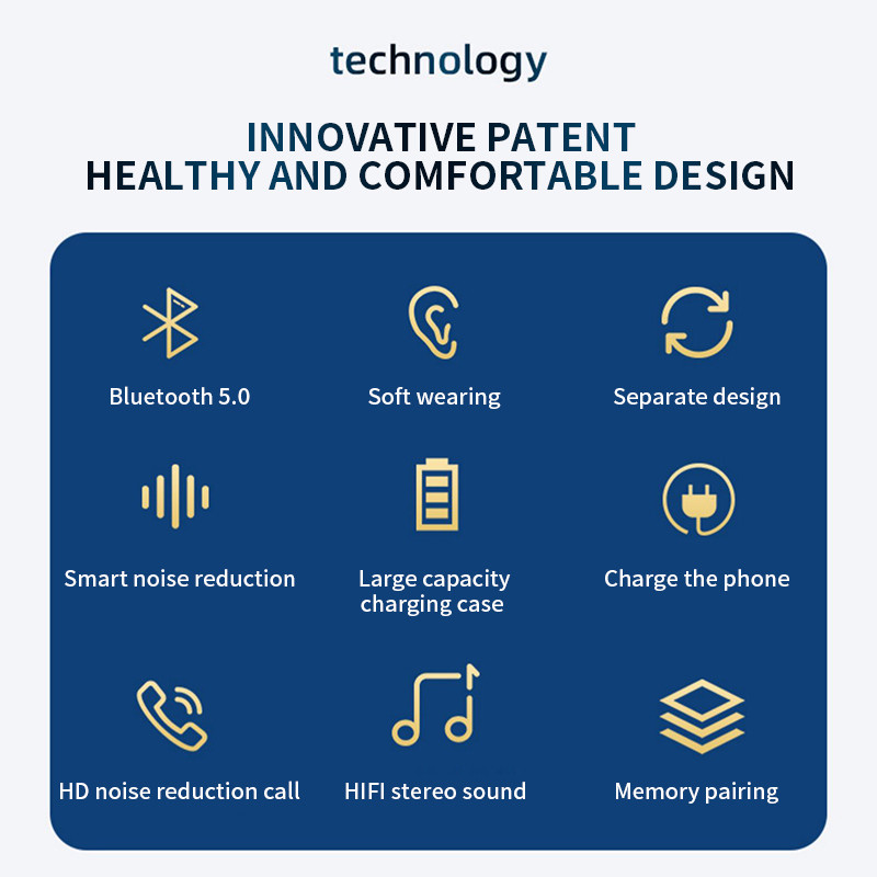 Bone Conduction TWS slušalice Bluetooth slušalice Bas HiFi Stereo bežične slušalice s mikrofonom Sportske vodootporne slušalice za telefon