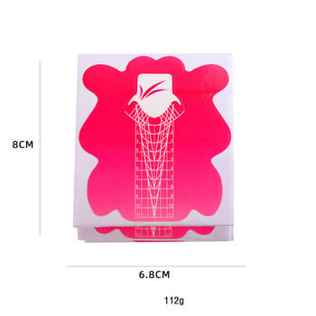 100/500 бр Форми за нокти Удължаване на ноктите Ръководство за ноктопластика Форма Извиване Съвети Шаблони UV гел лак Накрайник за нокти Стикер Аксесоари за нокти