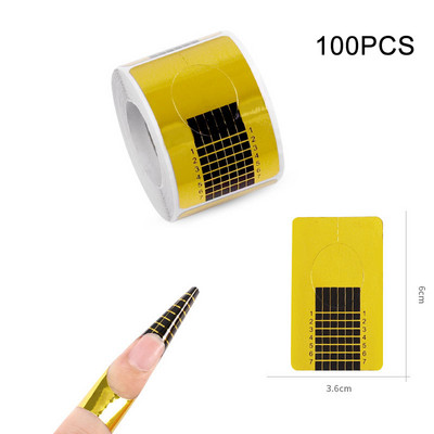 500 buc. Unelte de extensie pentru forme de unghii franceze Sfaturi pentru arta unghiilor. Extinderea mucegaiului Curl Form Gel Polish Autocolant Manichiura Accesorii acrilice