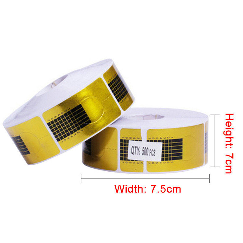 500 buc. Unelte de extensie pentru forme de unghii franceze Sfaturi pentru arta unghiilor. Extinderea mucegaiului Curl Form Gel Polish Autocolant Manichiura Accesorii acrilice