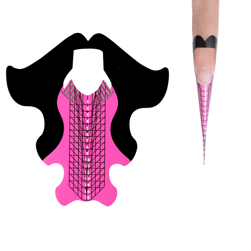 TP Stiletto Nail Extension Forms Naljepnice za gel Akril Tips Extension Professional Nails System Builder Mould Design Nail Form