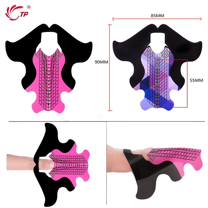 TP Stiletto Nail Extension Forms Naljepnice za gel Akril Tips Extension Professional Nails System Builder Mould Design Nail Form