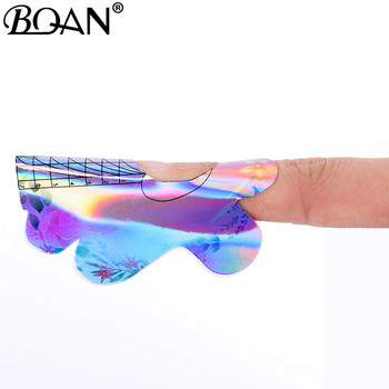 BQAN 100/300 τμχ Τετράγωνο/Ρόμβος/Στιλέτο Laser Gradient Nail Form Acrylic Nails UV Gel Οδηγός επέκτασης νυχιών Φόρμα Αυτοκόλλητο S