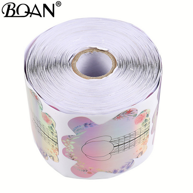 BQAN 100/300 komada Kvadrat/Romb/Štileto Laser Gradijent Oblik noktiju Akrilni nokti UV Gel Vodič za produžavanje noktiju Samoljepljivi S