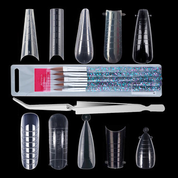 Dual Forms Kits For UV Extension Gel Building False Nail Tips Extension Finger Art Mold Top Forms For Nails Extend Mold