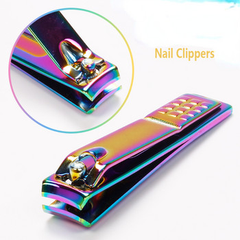 2022 New Nail Clippers Χρώμα Titanium Nail Scissors Manicure Size Manicure Tools Nail Scissors Independent Card