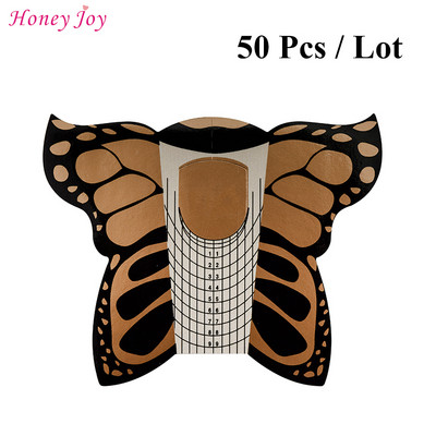 100 komada Okrugli vrhovi Dizajn Nail Art Forms Naljepnica Tvrdi Nail Forms Vodič za produžavanje Samoljepljivi savjeti za akril UV gel Nail Art