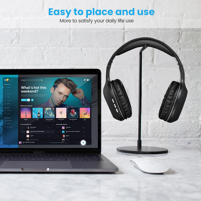 AIYIMA HiFi Stereo Music Headset Πτυσσόμενα ακουστικά με μικρόφωνο για τηλέφωνο Tablet Bluetooth ακουστικό