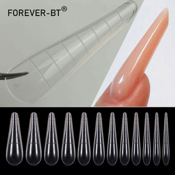 120Pcs Nails Extension Gel Καλούπι Γρήγορης Δόμησης Ψεύτικα Νύχια DIY Art Tools Dual Forms Tips UV Gel Nail Build Forms Nail