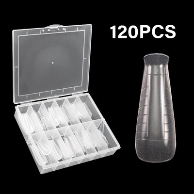 120 kom. Gel za nadogradnju noktiju Kalup za brzu izradu umjetnih noktiju DIY Art alati Dvostruki oblici Savjeti UV gel za nokte Oblikovanje noktiju