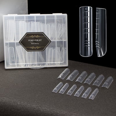 120 kom. Gel za nadogradnju noktiju Kalup za brzu izradu umjetnih noktiju DIY Art alati Dvostruki oblici Savjeti UV gel za nokte Oblikovanje noktiju