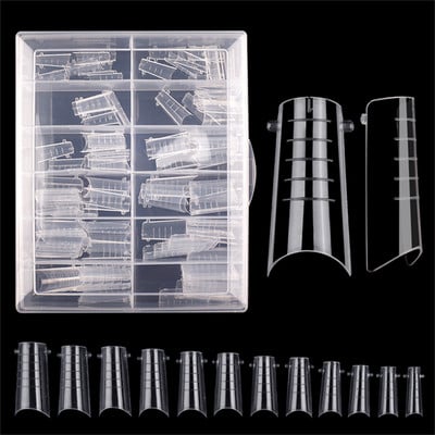 120 kom. Gel za nadogradnju noktiju Kalup za brzu izradu umjetnih noktiju DIY Art alati Dvostruki oblici Savjeti UV gel za nokte Oblikovanje noktiju