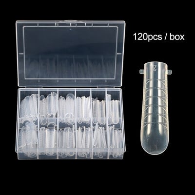 120 kom. Gel za nadogradnju noktiju Kalup za brzu izradu umjetnih noktiju DIY Art alati Dvostruki oblici Savjeti UV gel za nokte Oblikovanje noktiju