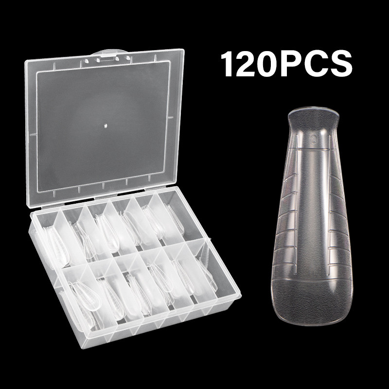 120 kom. Gel za nadogradnju noktiju Kalup za brzu izradu umjetnih noktiju DIY Art alati Dvostruki oblici Savjeti UV gel za nokte Oblikovanje noktiju