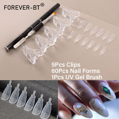 Obrasci za nokte s kompletom olovki za nokte za produžavanje prstiju Dvostruki oblik Set akrilnih alata za manikuru Plastični alati za umjetne nokte Gornji obrasci