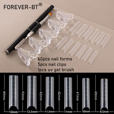 Obrasci za nokte s kompletom olovki za nokte za produžavanje prstiju Dvostruki oblik Set akrilnih alata za manikuru Plastični alati za umjetne nokte Gornji obrasci