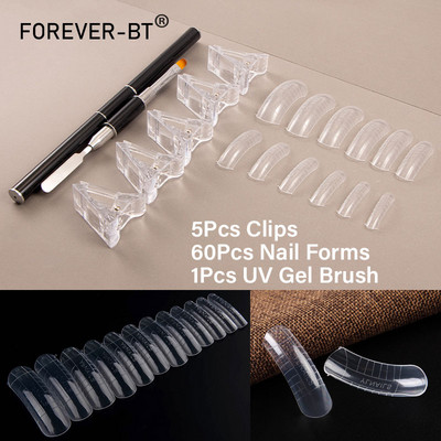 Obrasci za nokte s kompletom olovki za nokte za produžavanje prstiju Dvostruki oblik Set akrilnih alata za manikuru Plastični alati za umjetne nokte Gornji obrasci
