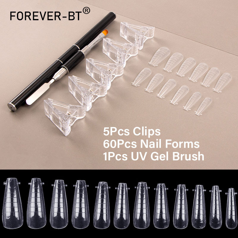 Obrasci za nokte s kompletom olovki za nokte za produžavanje prstiju Dvostruki oblik Set akrilnih alata za manikuru Plastični alati za umjetne nokte Gornji obrasci