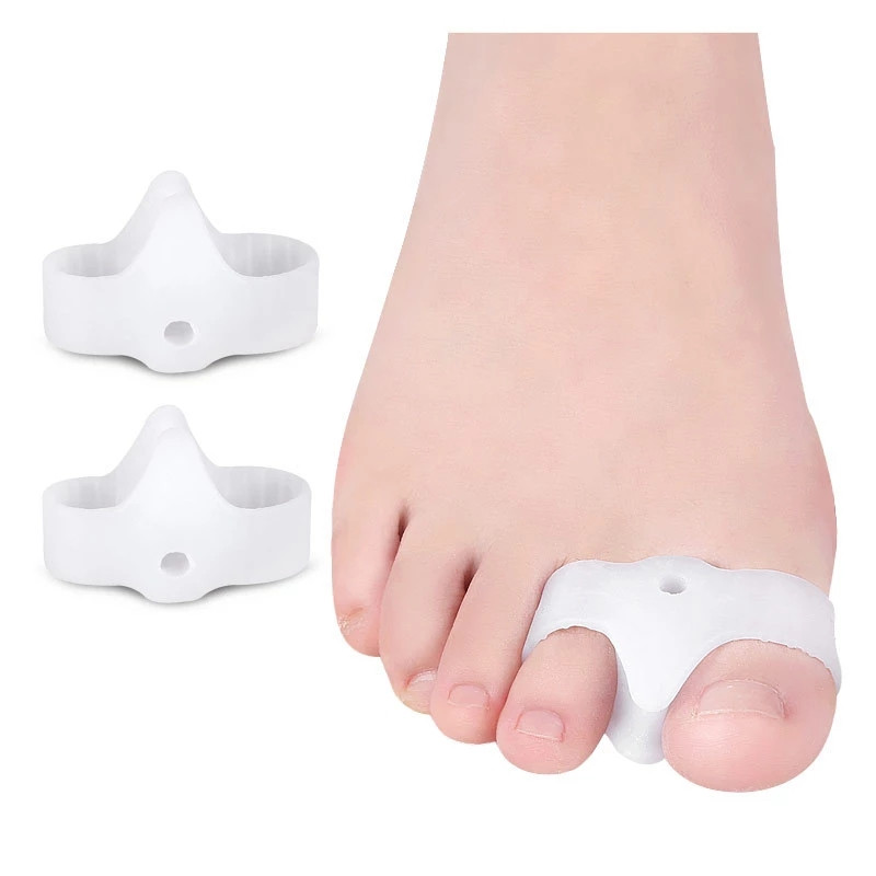 10db=5pár szilikon gél ujjleválasztók távtartók lábkiegyenesítő bütyökkorrektor Hallux Valgus lábujjvédő pedikűr