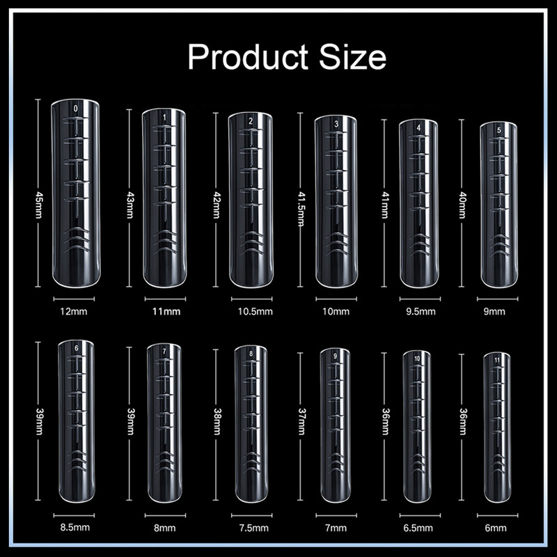 120Pcs Dvostruki oblici Sustav produžavanja noktiju za višekratnu upotrebu Umjetni nokti Savjeti za brzu izgradnju Poli UV gel gornji kalup Gornji oblici za nokte