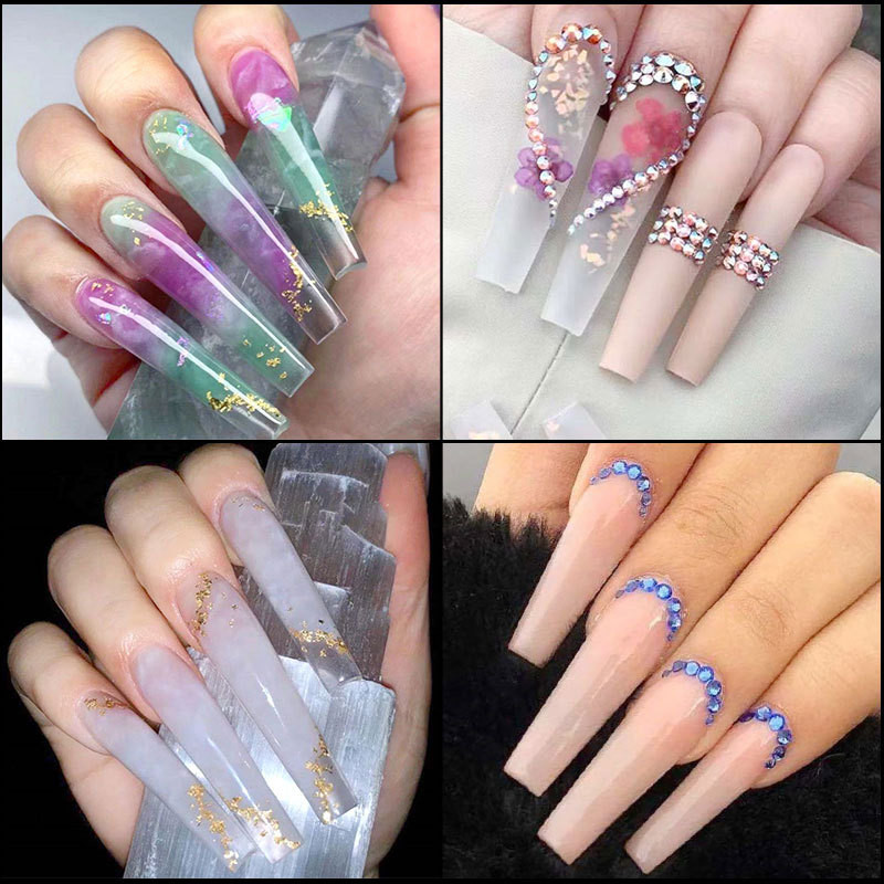 120Pcs Dvostruki oblici Sustav produžavanja noktiju za višekratnu upotrebu Umjetni nokti Savjeti za brzu izgradnju Poli UV gel gornji kalup Gornji oblici za nokte