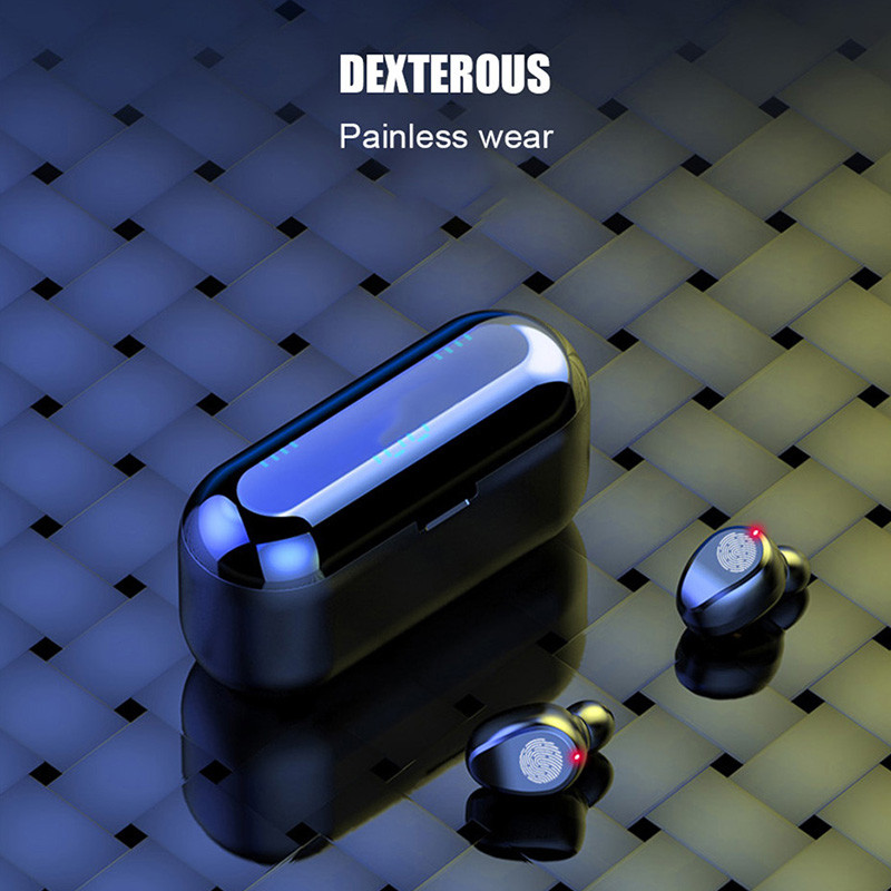 F9 TWS ασύρματα ακουστικά Bluetooth Ακουστικά Sport Touch Mini Earbuds Stereo Bass Headset με θήκη φόρτισης 2000mAh Power Bank